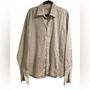 Ted Baker London Beige Floral Button Up Shirt Men Ted Baker Size 5 XL